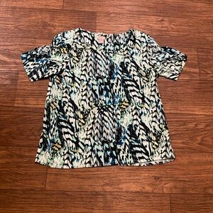 Chico's Multicolor Abstract Blouse‎